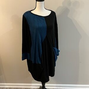 Blue and Black Top by IC by Connie K